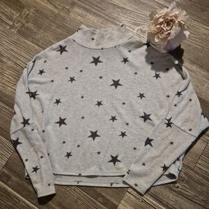 Abound Gray Star Pattern Light Sweater